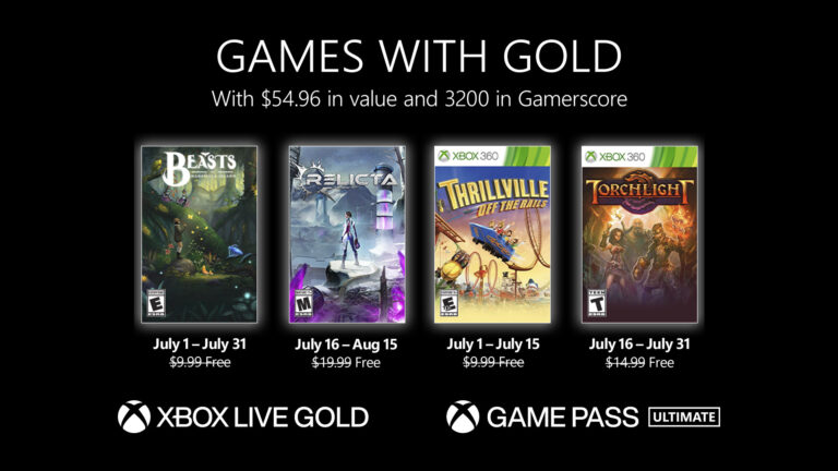 Xbox Live Gold Temmuz Ayı Ücretsiz Oyunları Açıklandı